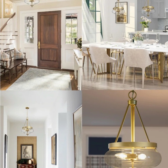 Rella Modern Teardrop Glass Pendant Light - New In Box - Picture 3 of 7